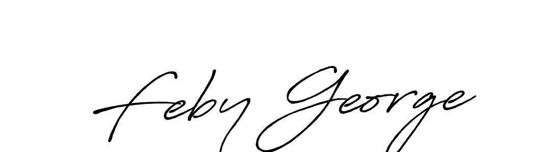 Similarly Antro_Vectra_Bolder is the best handwritten signature design. Signature creator online .You can use it as an online autograph creator for name Feby George. Feby George signature style 7 images and pictures png