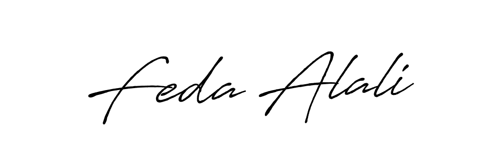 Feda Alali stylish signature style. Best Handwritten Sign (Antro_Vectra_Bolder) for my name. Handwritten Signature Collection Ideas for my name Feda Alali. Feda Alali signature style 7 images and pictures png