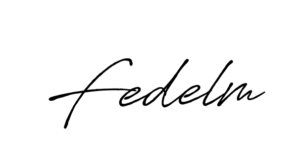 Make a beautiful signature design for name Fedelm. With this signature (Antro_Vectra_Bolder) style, you can create a handwritten signature for free. Fedelm signature style 7 images and pictures png