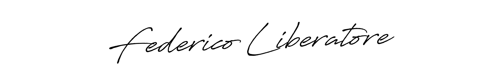 Create a beautiful signature design for name Federico Liberatore. With this signature (Antro_Vectra_Bolder) fonts, you can make a handwritten signature for free. Federico Liberatore signature style 7 images and pictures png