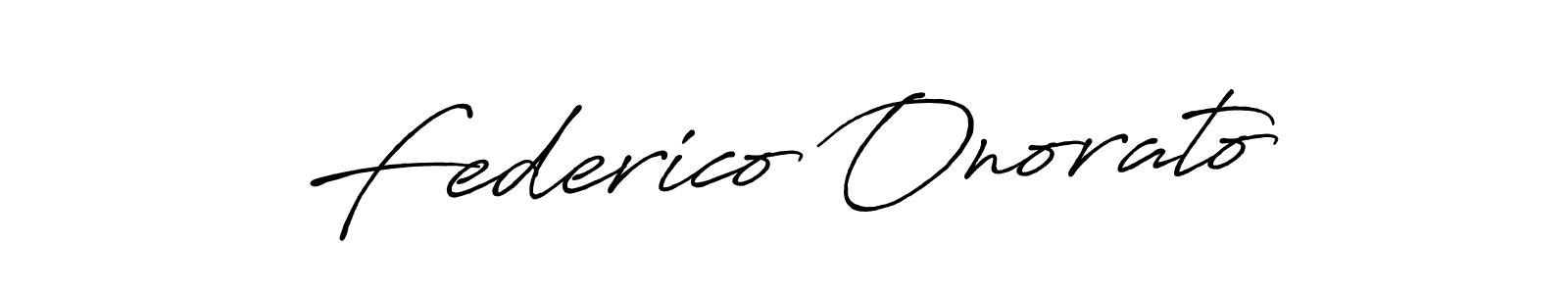How to make Federico Onorato name signature. Use Antro_Vectra_Bolder style for creating short signs online. This is the latest handwritten sign. Federico Onorato signature style 7 images and pictures png