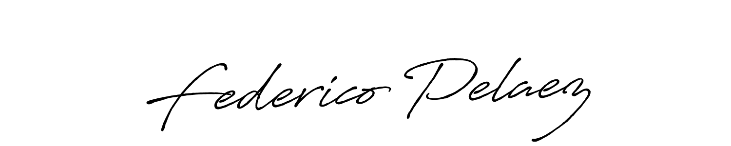 Create a beautiful signature design for name Federico Pelaez. With this signature (Antro_Vectra_Bolder) fonts, you can make a handwritten signature for free. Federico Pelaez signature style 7 images and pictures png