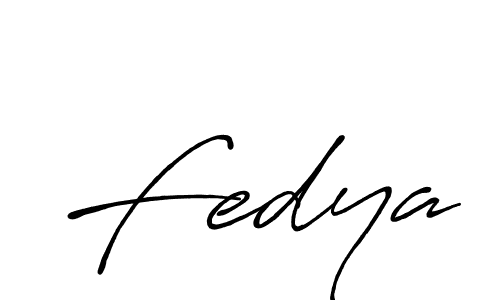 Fedya stylish signature style. Best Handwritten Sign (Antro_Vectra_Bolder) for my name. Handwritten Signature Collection Ideas for my name Fedya. Fedya signature style 7 images and pictures png