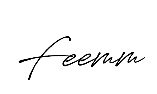 Make a beautiful signature design for name Feemm. With this signature (Antro_Vectra_Bolder) style, you can create a handwritten signature for free. Feemm signature style 7 images and pictures png