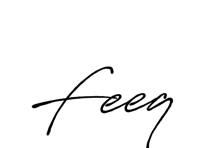 Create a beautiful signature design for name Feeq. With this signature (Antro_Vectra_Bolder) fonts, you can make a handwritten signature for free. Feeq signature style 7 images and pictures png