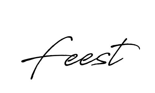 How to make Feest signature? Antro_Vectra_Bolder is a professional autograph style. Create handwritten signature for Feest name. Feest signature style 7 images and pictures png