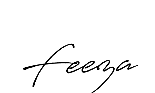 Also we have Feeza name is the best signature style. Create professional handwritten signature collection using Antro_Vectra_Bolder autograph style. Feeza signature style 7 images and pictures png