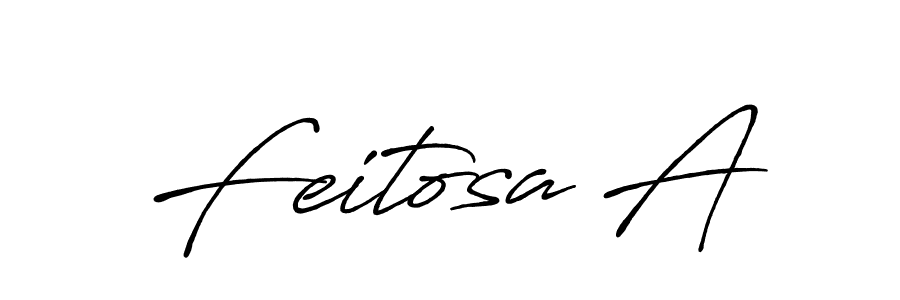 How to make Feitosa A name signature. Use Antro_Vectra_Bolder style for creating short signs online. This is the latest handwritten sign. Feitosa A signature style 7 images and pictures png
