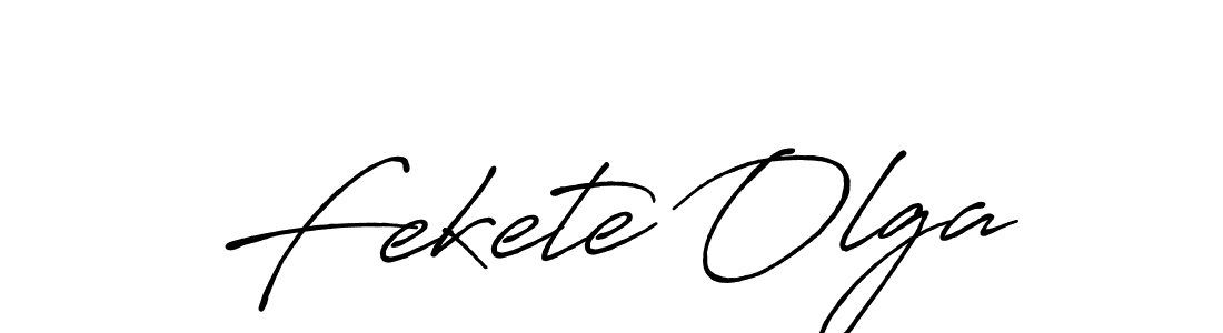 Also You can easily find your signature by using the search form. We will create Fekete Olga name handwritten signature images for you free of cost using Antro_Vectra_Bolder sign style. Fekete Olga signature style 7 images and pictures png