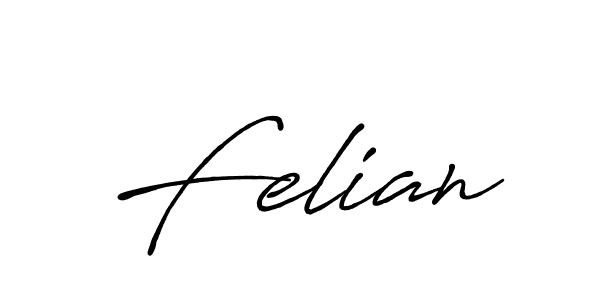 Felian stylish signature style. Best Handwritten Sign (Antro_Vectra_Bolder) for my name. Handwritten Signature Collection Ideas for my name Felian. Felian signature style 7 images and pictures png