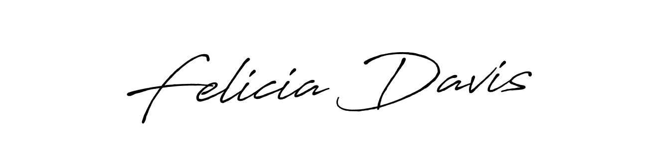 How to make Felicia Davis name signature. Use Antro_Vectra_Bolder style for creating short signs online. This is the latest handwritten sign. Felicia Davis signature style 7 images and pictures png