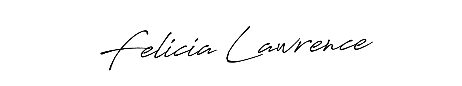 Create a beautiful signature design for name Felicia Lawrence. With this signature (Antro_Vectra_Bolder) fonts, you can make a handwritten signature for free. Felicia Lawrence signature style 7 images and pictures png
