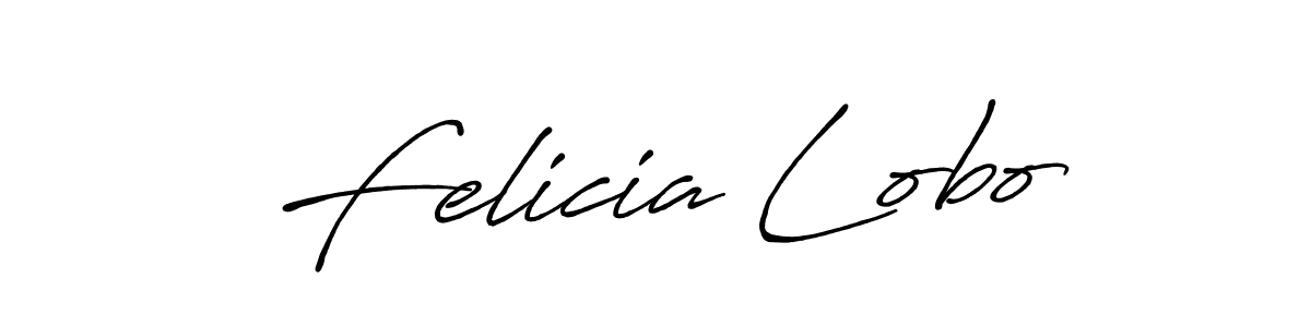 How to make Felicia Lobo name signature. Use Antro_Vectra_Bolder style for creating short signs online. This is the latest handwritten sign. Felicia Lobo signature style 7 images and pictures png