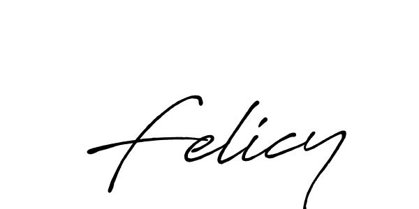 How to make Felicy name signature. Use Antro_Vectra_Bolder style for creating short signs online. This is the latest handwritten sign. Felicy signature style 7 images and pictures png