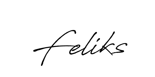 Feliks stylish signature style. Best Handwritten Sign (Antro_Vectra_Bolder) for my name. Handwritten Signature Collection Ideas for my name Feliks. Feliks signature style 7 images and pictures png