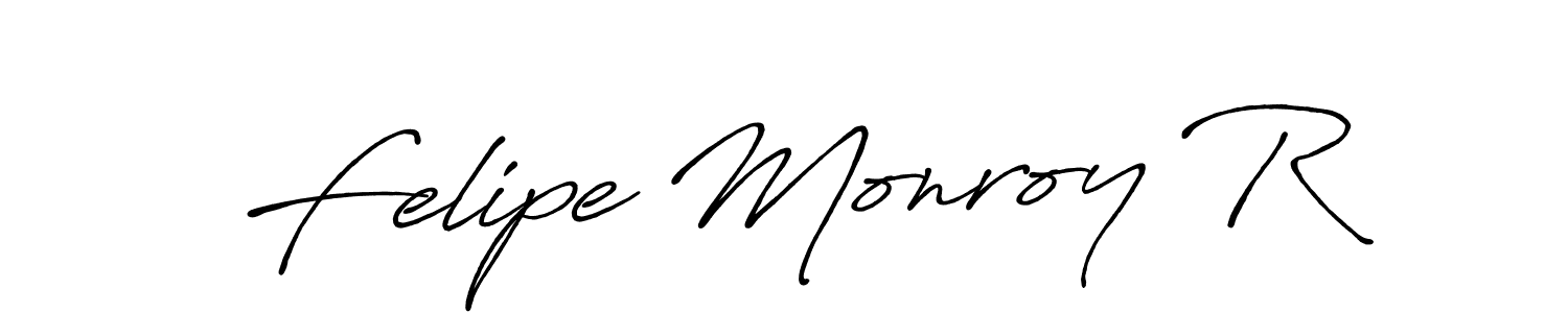 Also You can easily find your signature by using the search form. We will create Felipe Monroy R name handwritten signature images for you free of cost using Antro_Vectra_Bolder sign style. Felipe Monroy R signature style 7 images and pictures png