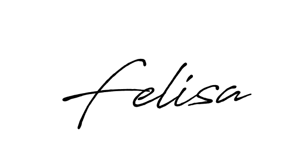How to make Felisa name signature. Use Antro_Vectra_Bolder style for creating short signs online. This is the latest handwritten sign. Felisa signature style 7 images and pictures png