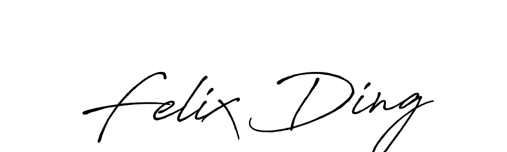 Make a beautiful signature design for name Felix Ding. With this signature (Antro_Vectra_Bolder) style, you can create a handwritten signature for free. Felix Ding signature style 7 images and pictures png