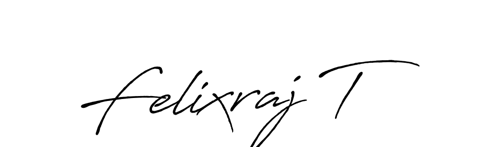 Make a beautiful signature design for name Felixraj T. With this signature (Antro_Vectra_Bolder) style, you can create a handwritten signature for free. Felixraj T signature style 7 images and pictures png