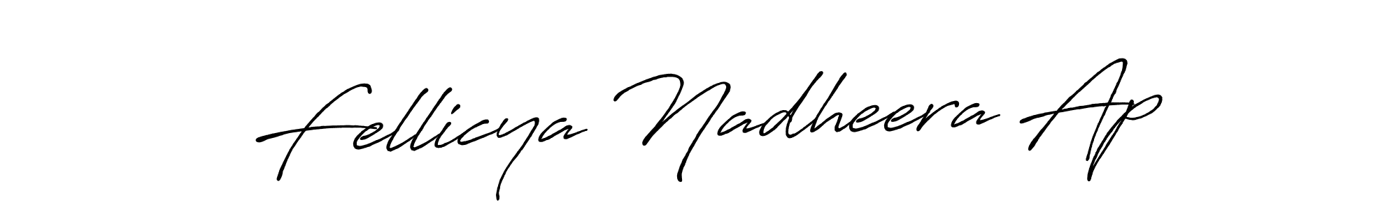 Make a beautiful signature design for name Fellicya Nadheera Ap. With this signature (Antro_Vectra_Bolder) style, you can create a handwritten signature for free. Fellicya Nadheera Ap signature style 7 images and pictures png