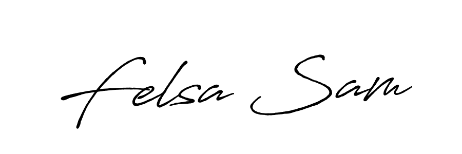 It looks lik you need a new signature style for name Felsa Sam. Design unique handwritten (Antro_Vectra_Bolder) signature with our free signature maker in just a few clicks. Felsa Sam signature style 7 images and pictures png