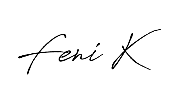 Design your own signature with our free online signature maker. With this signature software, you can create a handwritten (Antro_Vectra_Bolder) signature for name Feni K. Feni K signature style 7 images and pictures png