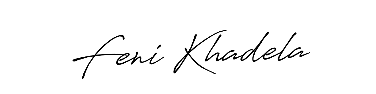 Also we have Feni Khadela name is the best signature style. Create professional handwritten signature collection using Antro_Vectra_Bolder autograph style. Feni Khadela signature style 7 images and pictures png