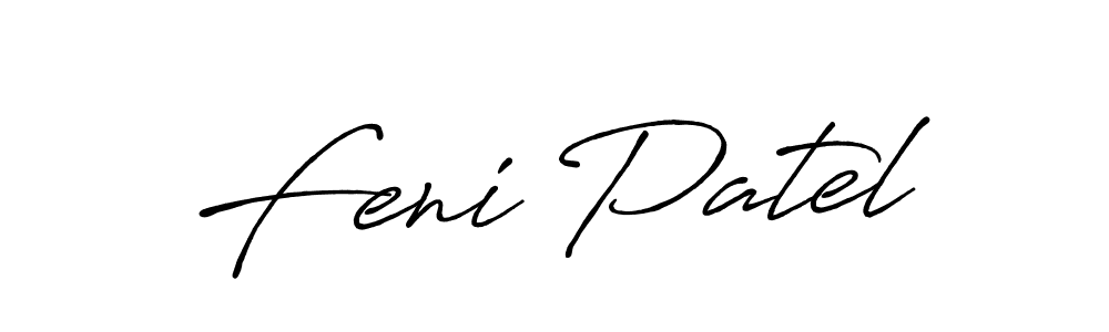 Design your own signature with our free online signature maker. With this signature software, you can create a handwritten (Antro_Vectra_Bolder) signature for name Feni Patel. Feni Patel signature style 7 images and pictures png