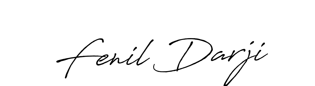 Create a beautiful signature design for name Fenil Darji. With this signature (Antro_Vectra_Bolder) fonts, you can make a handwritten signature for free. Fenil Darji signature style 7 images and pictures png