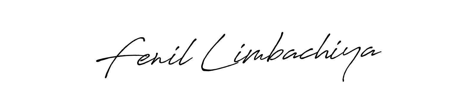 Also we have Fenil Limbachiya name is the best signature style. Create professional handwritten signature collection using Antro_Vectra_Bolder autograph style. Fenil Limbachiya signature style 7 images and pictures png