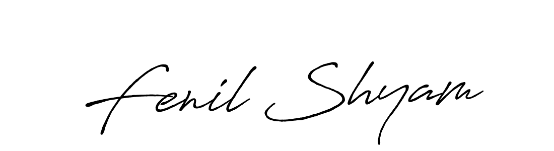 Fenil Shyam stylish signature style. Best Handwritten Sign (Antro_Vectra_Bolder) for my name. Handwritten Signature Collection Ideas for my name Fenil Shyam. Fenil Shyam signature style 7 images and pictures png