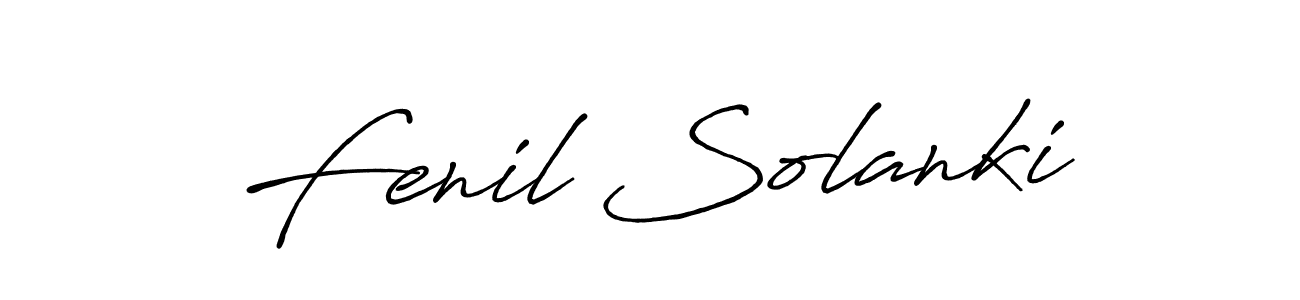 How to make Fenil Solanki name signature. Use Antro_Vectra_Bolder style for creating short signs online. This is the latest handwritten sign. Fenil Solanki signature style 7 images and pictures png