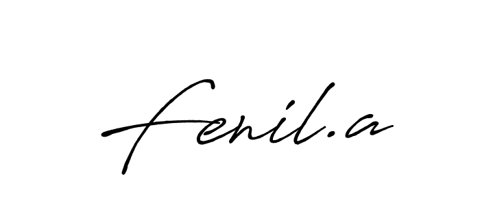 if you are searching for the best signature style for your name Fenil.a. so please give up your signature search. here we have designed multiple signature styles  using Antro_Vectra_Bolder. Fenil.a signature style 7 images and pictures png