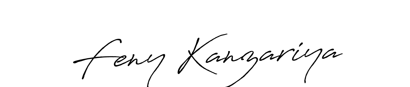Use a signature maker to create a handwritten signature online. With this signature software, you can design (Antro_Vectra_Bolder) your own signature for name Feny Kanzariya. Feny Kanzariya signature style 7 images and pictures png