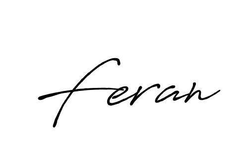 Use a signature maker to create a handwritten signature online. With this signature software, you can design (Antro_Vectra_Bolder) your own signature for name Feran. Feran signature style 7 images and pictures png