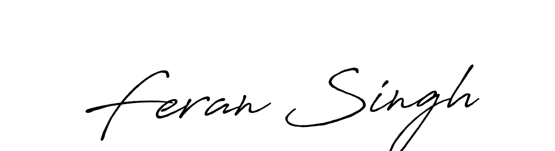 Also You can easily find your signature by using the search form. We will create Feran Singh name handwritten signature images for you free of cost using Antro_Vectra_Bolder sign style. Feran Singh signature style 7 images and pictures png