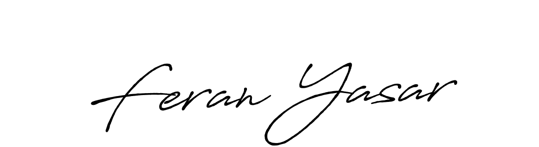 Create a beautiful signature design for name Feran Yasar. With this signature (Antro_Vectra_Bolder) fonts, you can make a handwritten signature for free. Feran Yasar signature style 7 images and pictures png