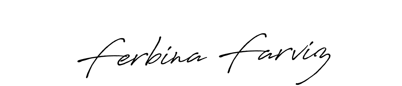 Ferbina Farviz stylish signature style. Best Handwritten Sign (Antro_Vectra_Bolder) for my name. Handwritten Signature Collection Ideas for my name Ferbina Farviz. Ferbina Farviz signature style 7 images and pictures png