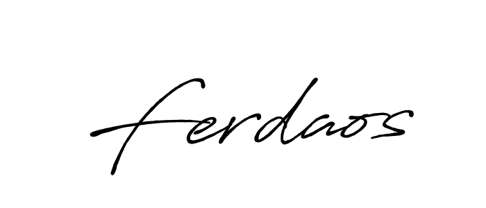 How to make Ferdaos name signature. Use Antro_Vectra_Bolder style for creating short signs online. This is the latest handwritten sign. Ferdaos signature style 7 images and pictures png