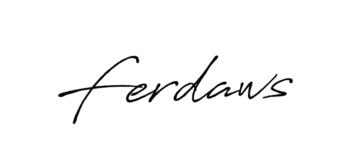 How to make Ferdaws name signature. Use Antro_Vectra_Bolder style for creating short signs online. This is the latest handwritten sign. Ferdaws signature style 7 images and pictures png