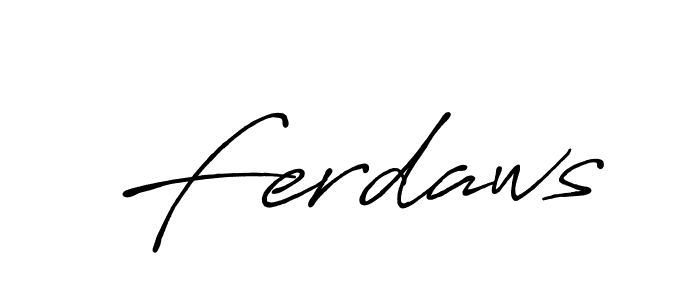 How to make Ferdaws name signature. Use Antro_Vectra_Bolder style for creating short signs online. This is the latest handwritten sign. Ferdaws signature style 7 images and pictures png