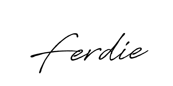 Make a beautiful signature design for name Ferdie. Use this online signature maker to create a handwritten signature for free. Ferdie signature style 7 images and pictures png