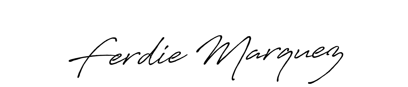 Also we have Ferdie Marquez name is the best signature style. Create professional handwritten signature collection using Antro_Vectra_Bolder autograph style. Ferdie Marquez signature style 7 images and pictures png