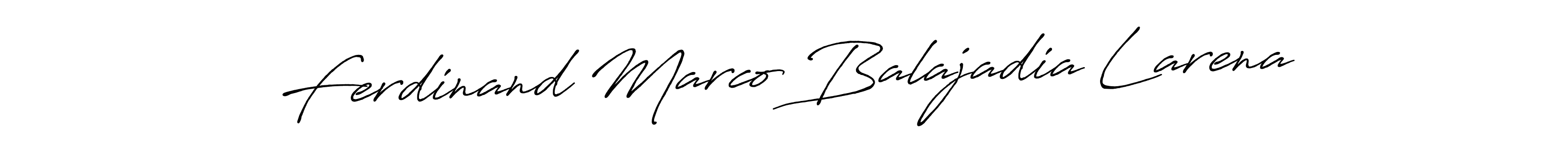 Make a beautiful signature design for name Ferdinand Marco Balajadia Larena. With this signature (Antro_Vectra_Bolder) style, you can create a handwritten signature for free. Ferdinand Marco Balajadia Larena signature style 7 images and pictures png