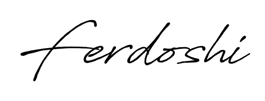 Get inspired by this graceful Antro_Vectra_Bolder signature style for name Ferdoshi. Smooth loops and balanced proportions for everyday use. Ferdoshi signature style 7 images and pictures png