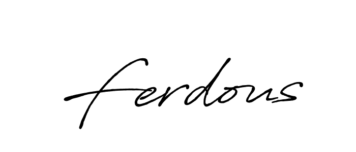 Make a beautiful signature design for name Ferdous. Use this online signature maker to create a handwritten signature for free. Ferdous signature style 7 images and pictures png
