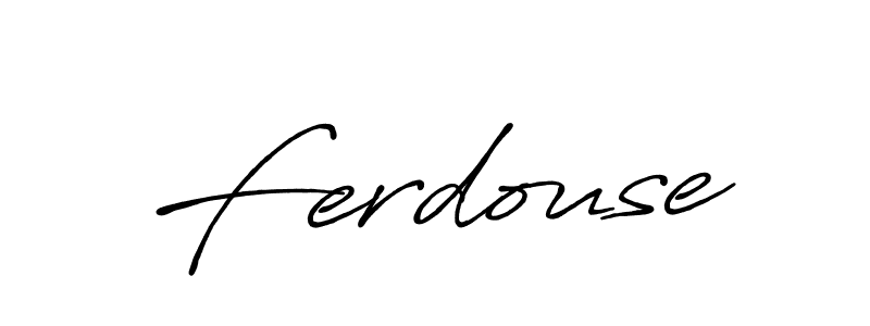 How to make Ferdouse signature? Antro_Vectra_Bolder is a professional autograph style. Create handwritten signature for Ferdouse name. Ferdouse signature style 7 images and pictures png