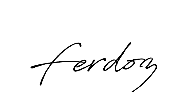 Also we have Ferdoz name is the best signature style. Create professional handwritten signature collection using Antro_Vectra_Bolder autograph style. Ferdoz signature style 7 images and pictures png