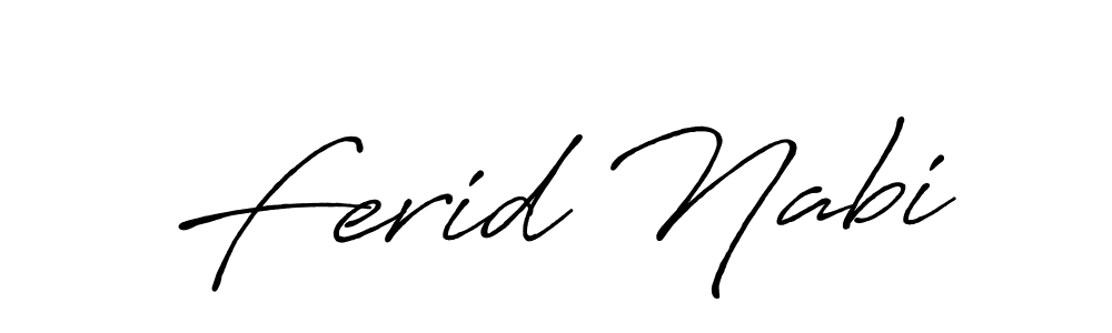 How to make Ferid Nabi name signature. Use Antro_Vectra_Bolder style for creating short signs online. This is the latest handwritten sign. Ferid Nabi signature style 7 images and pictures png