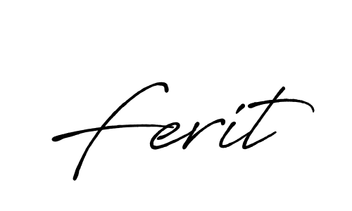 Design your own signature with our free online signature maker. With this signature software, you can create a handwritten (Antro_Vectra_Bolder) signature for name Ferit. Ferit signature style 7 images and pictures png
